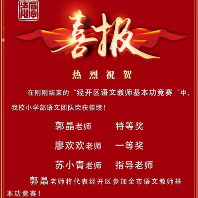 【喜报】热烈祝贺我校教师区基本功竞赛斩获佳绩！